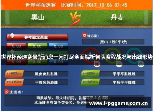 世界杯预选赛最新消息一网打尽全面解析各队赛程战况与出线形势